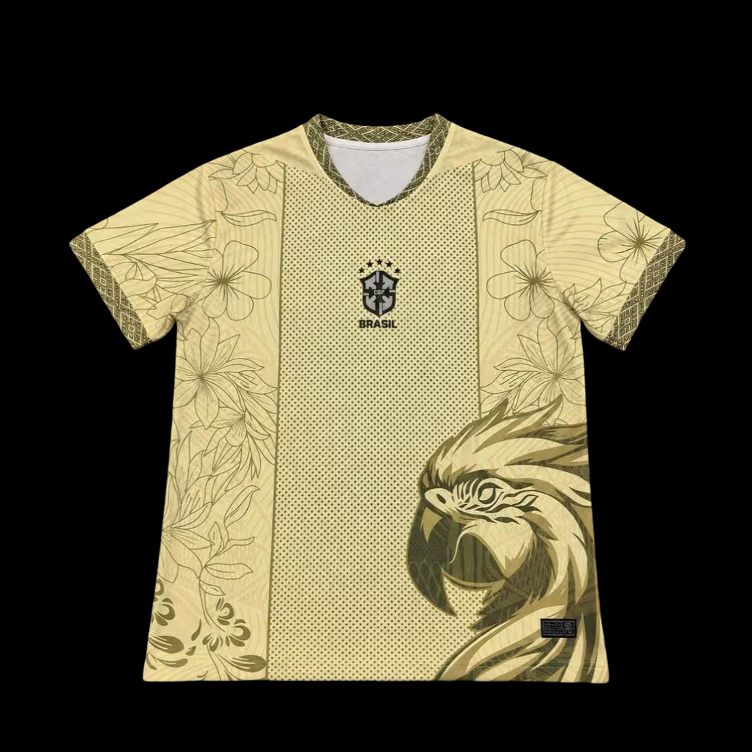 Brazil Gold Soccer Jersey – CBF Brasil Fan Shirt